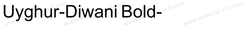 Uyghur-Diwani Bold字体转换